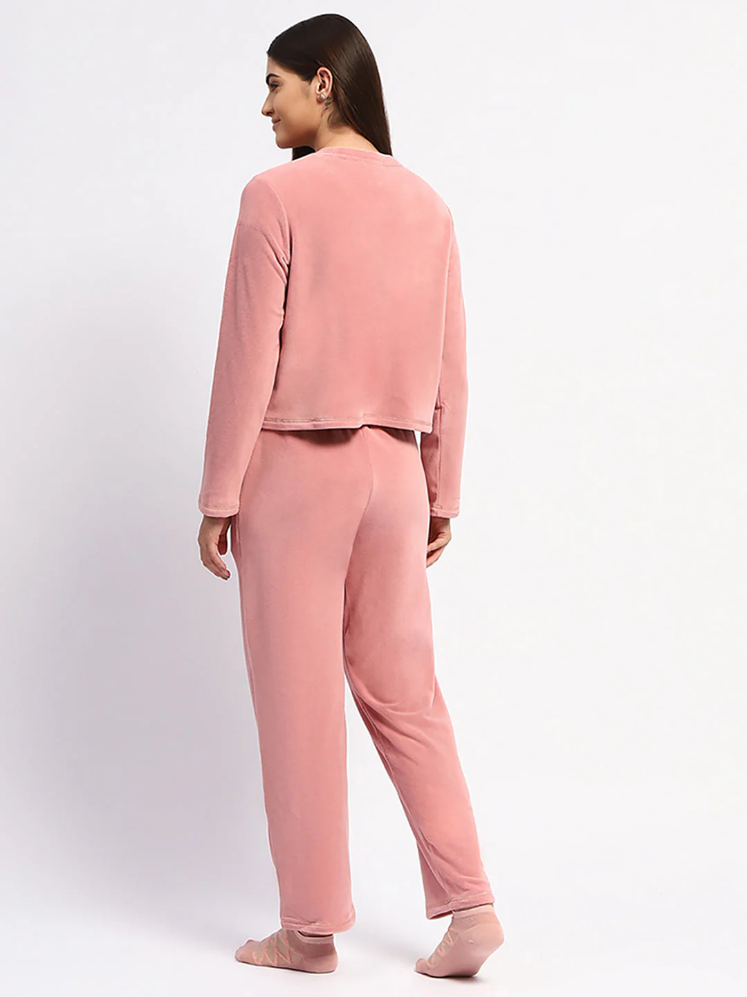mSECRET Graphic Print Top and Bottom Peach Nightsuit - Image 6