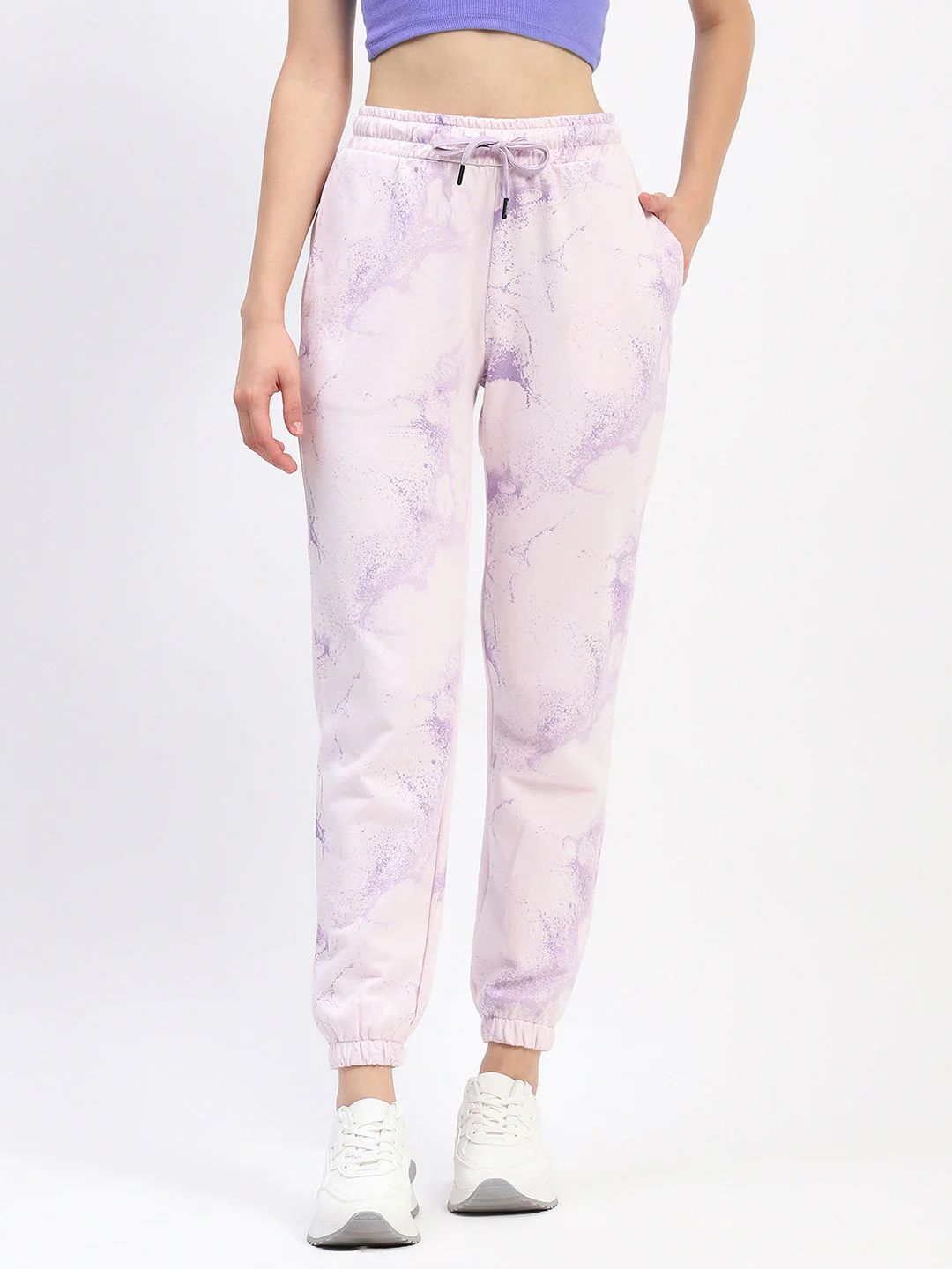 mSECRET Camouflage Print Cotton Mauve Joggers - Image 2