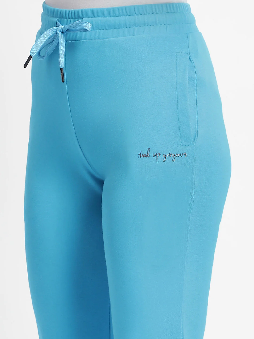 mSECRET Solid Blue Mid Rise Track Pants - Image 6