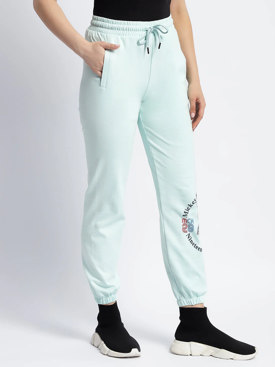 mSECRET Disney Print Sky Blue Jogger Track Pants - Image 3