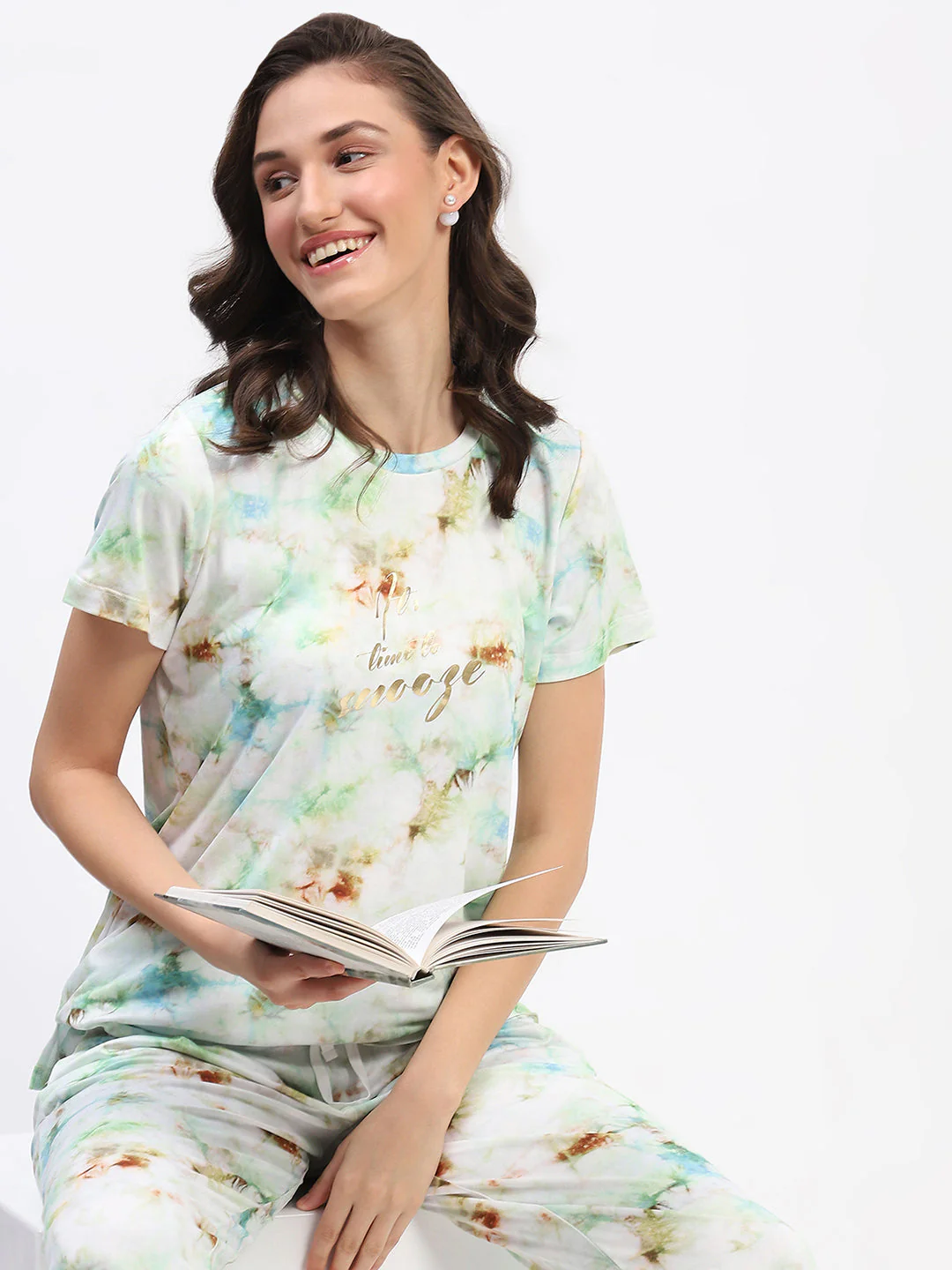 mSECRET Tie-Dye Mint Nightsuit Set - Image 2