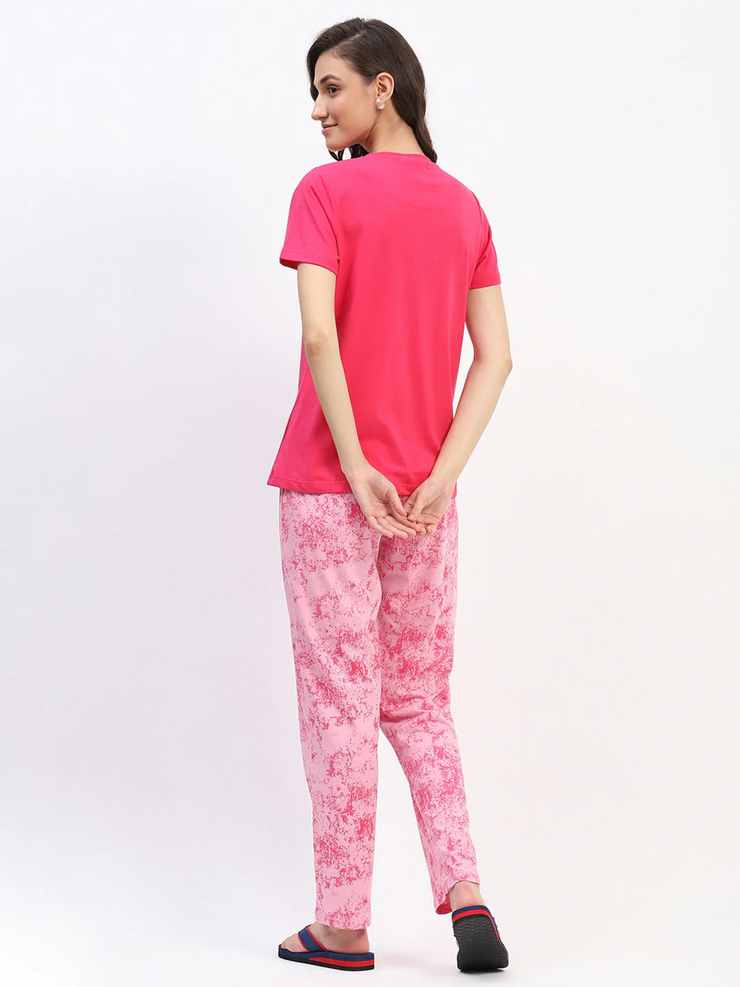 mSECRET Hot Pink Typographic Print Applique Night suit - Image 6
