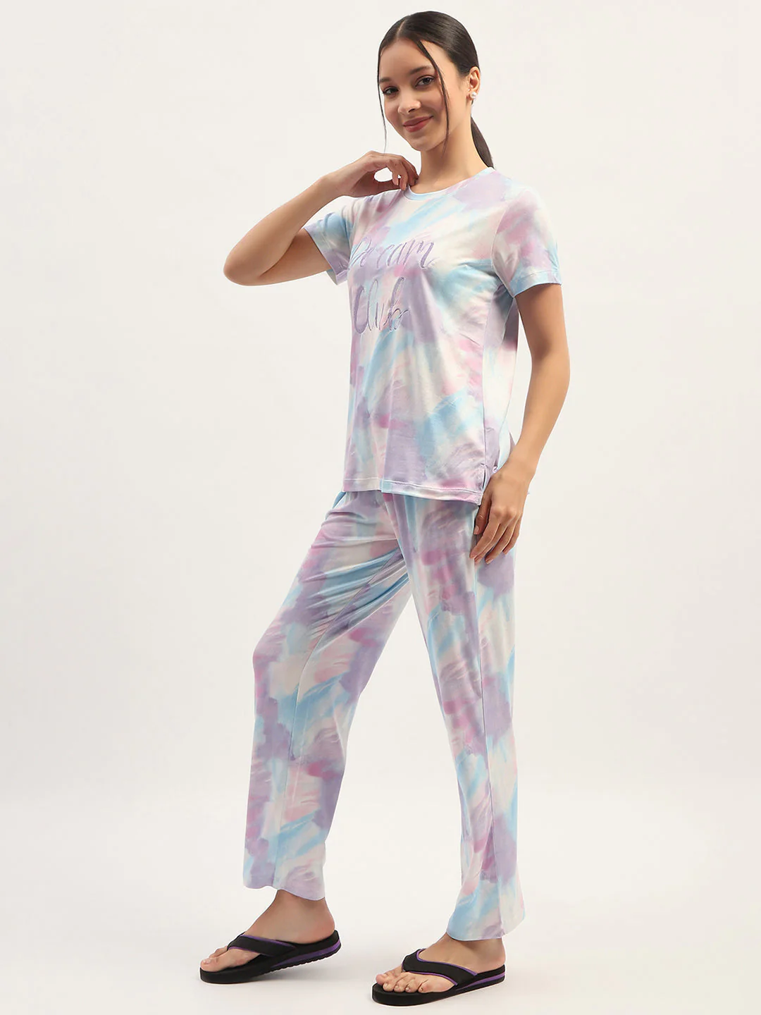 mSECRET Printed Mauve Nightsuit Set - Image 5
