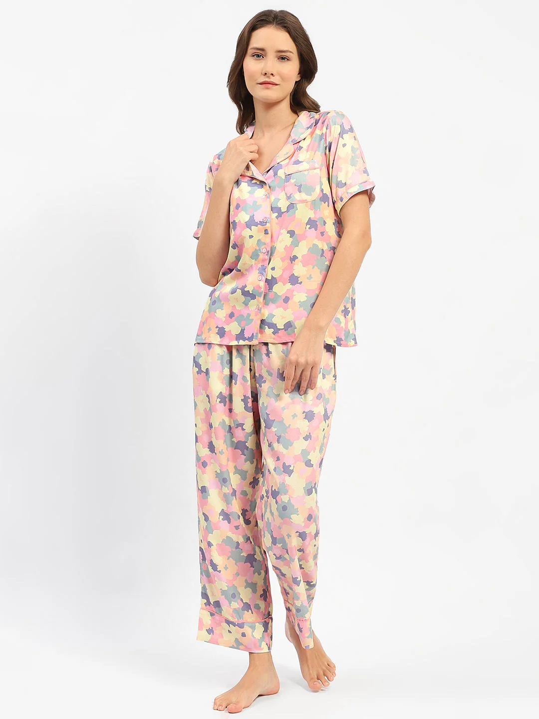 mSECRET Pink Printed 2 Piece Nightsuit - Image 3