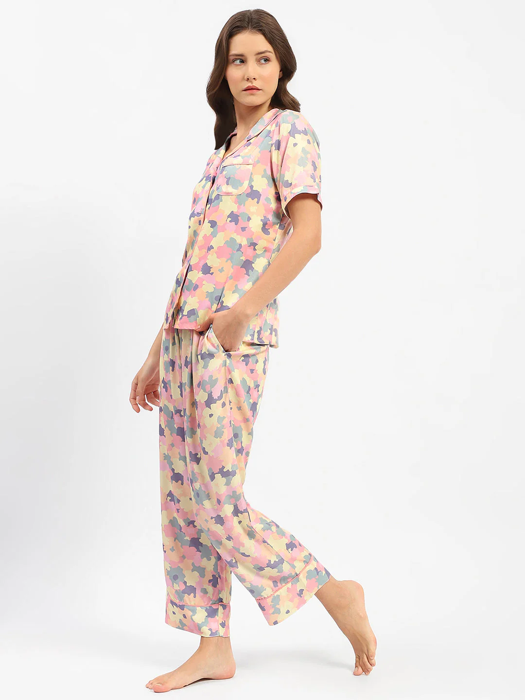 mSECRET Pink Printed 2 Piece Nightsuit - Image 5