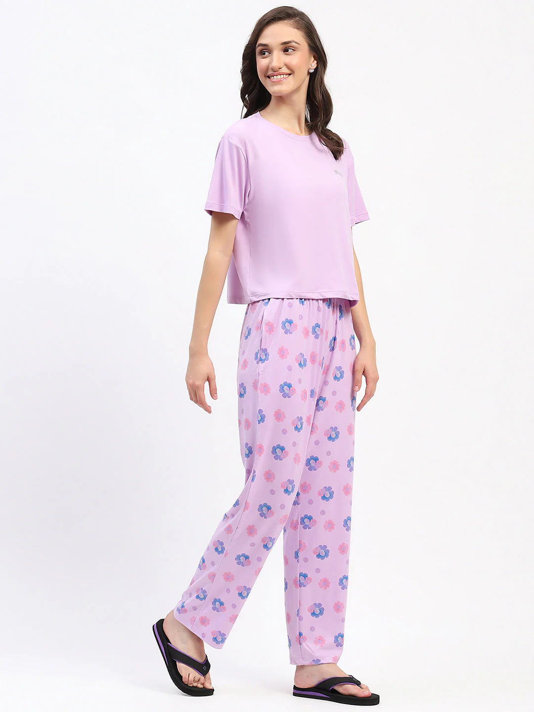 mSECRET Disney Typography Mauve Nightsuit Set - Image 4