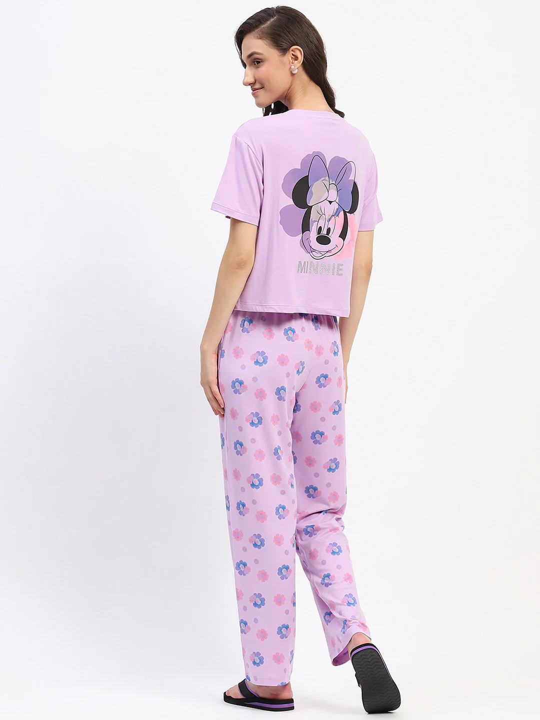 mSECRET Disney Typography Mauve Nightsuit Set - Image 6