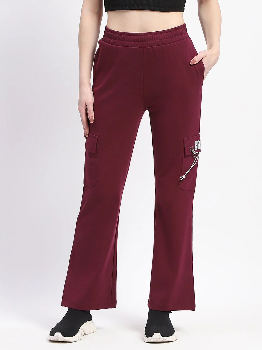 mSECRET Purple Wide-Leg Cotton Track Bottom - Image 2