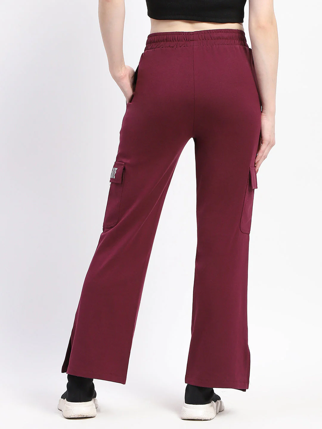 mSECRET Purple Wide-Leg Cotton Track Bottom - Image 5