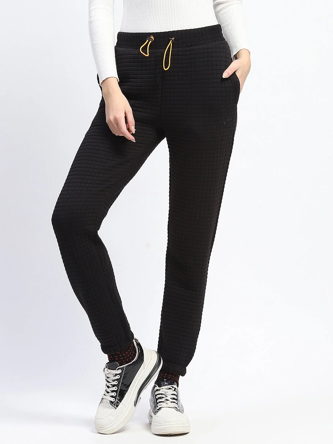 mSECRET Cotton Blend Jogger Style Black Track Bottom - Image 2