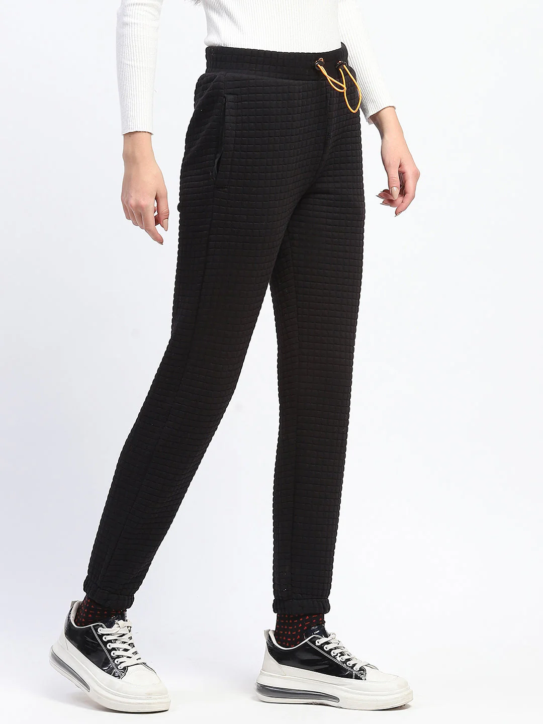 mSECRET Cotton Blend Jogger Style Black Track Bottom - Image 3