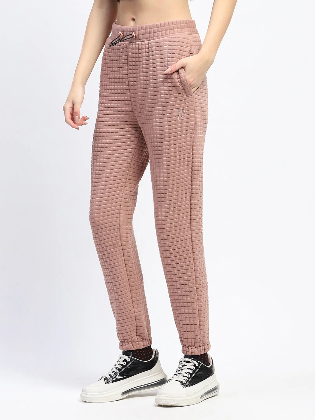 mSECRET Cotton Blend Jogger Style Blush Track Bottom - Image 4