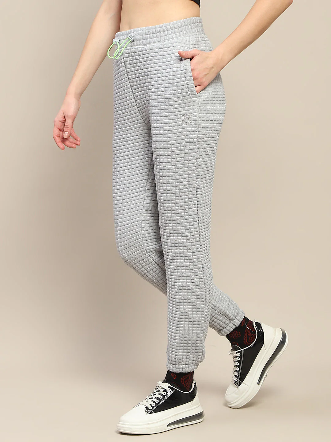 mSECRET Cotton Blend Jogger Style Grey Track Bottom - Image 4