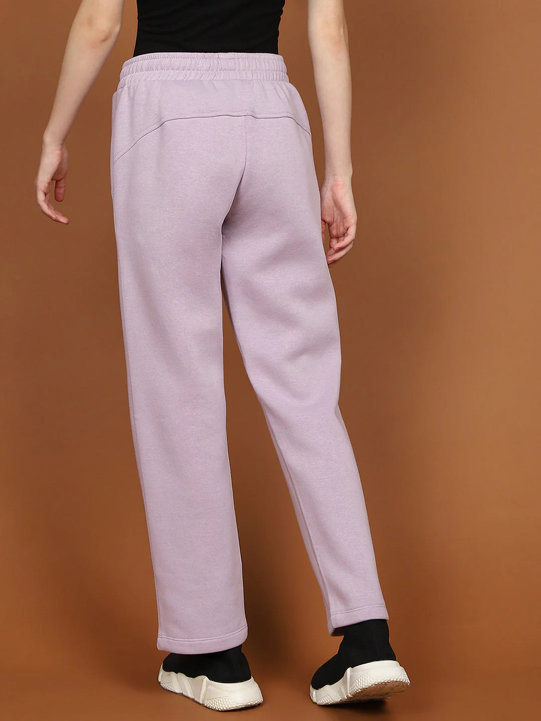 mSECRET Typography Detailing Mauve Cotton Track Bottoms - Image 5