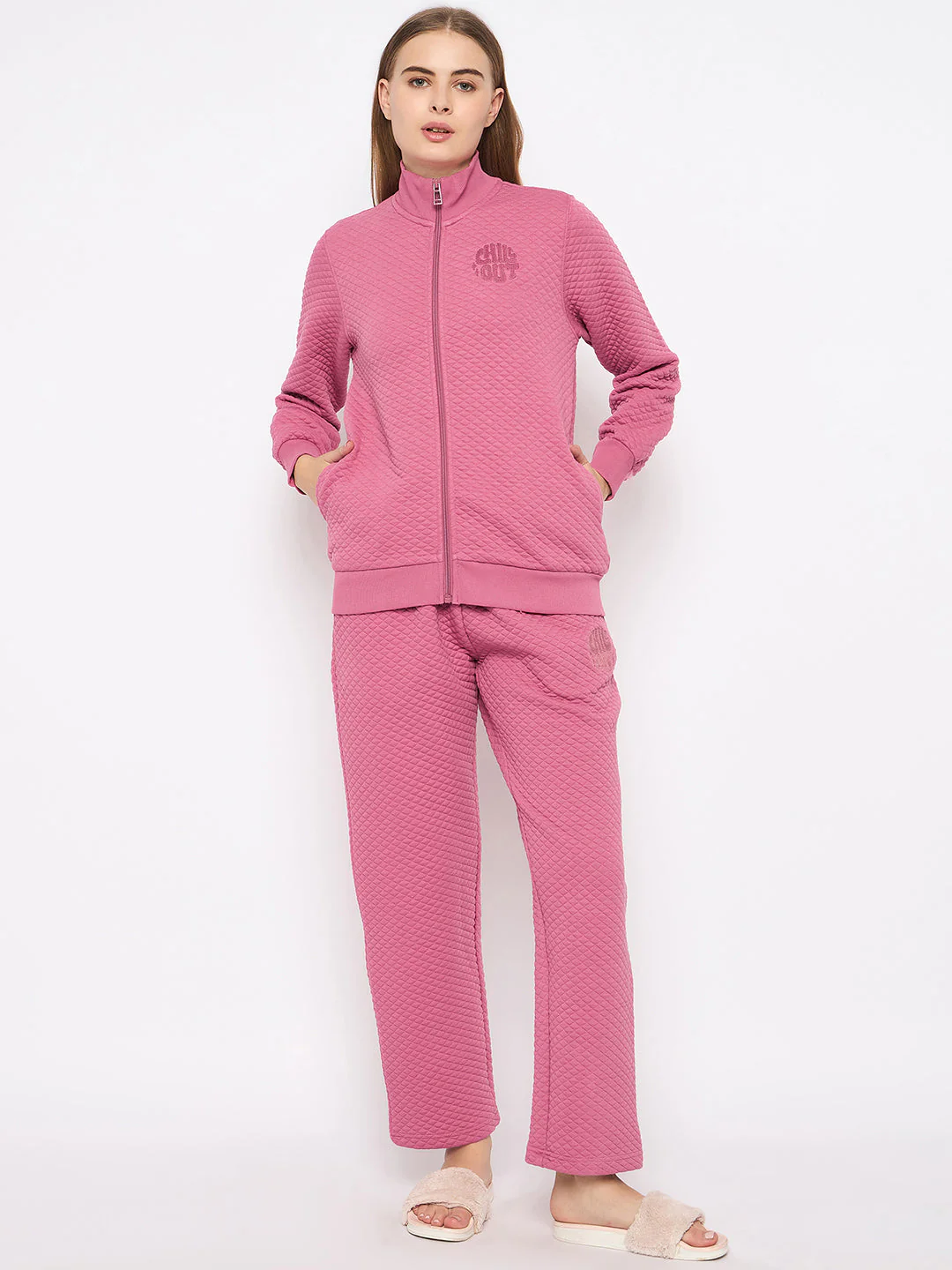 mSECRET Self Designed Zip Top and Pink Night Suit - Image 4