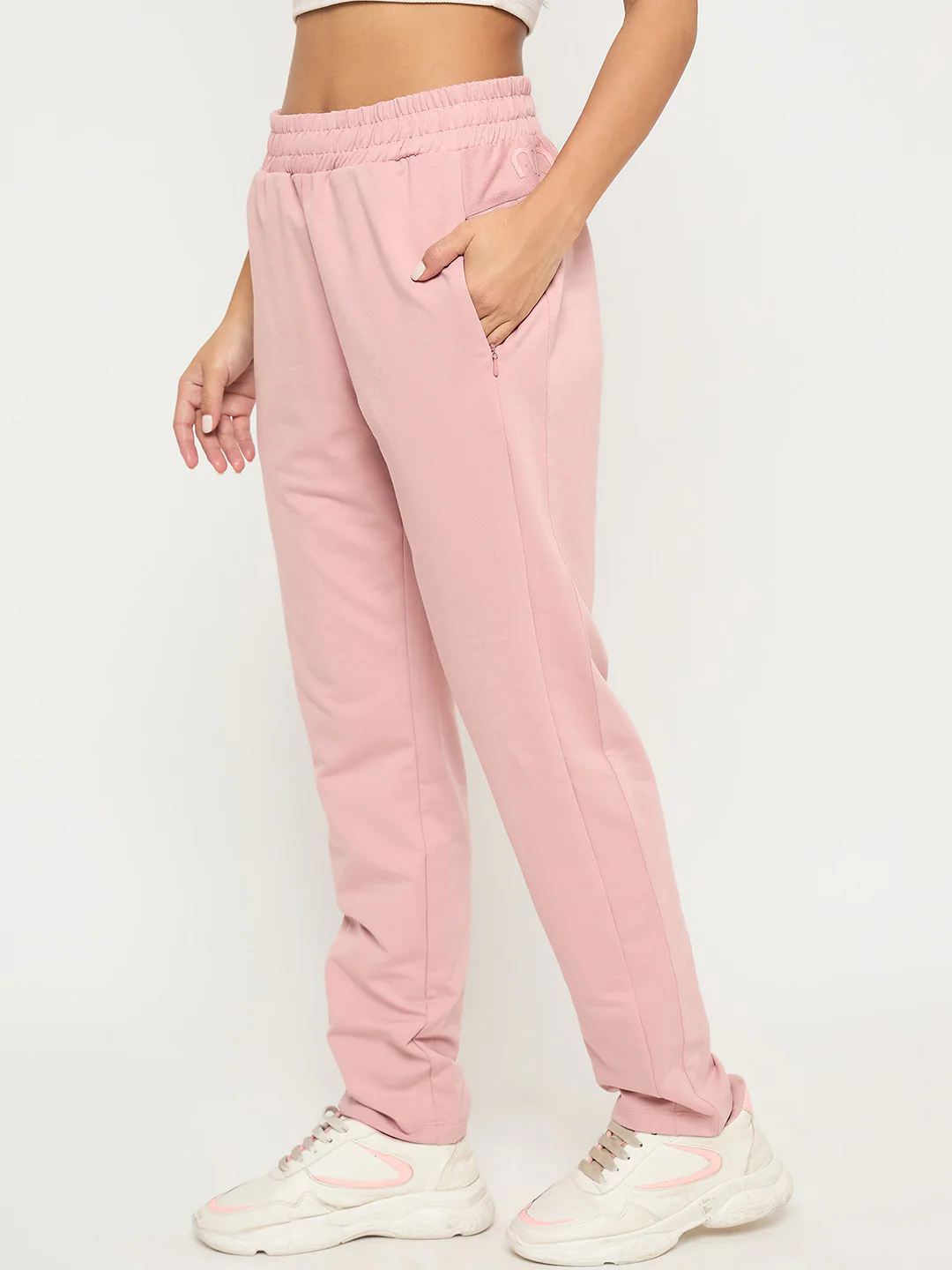 mSECRET Stitch Detailing Elasticated Waist Peach Track Bottoms - Image 4