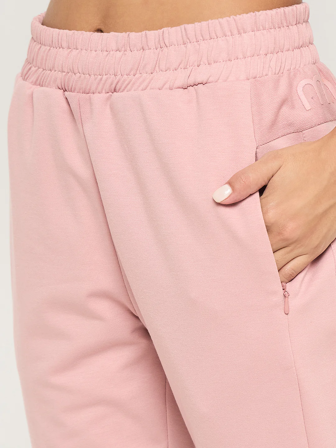 mSECRET Stitch Detailing Elasticated Waist Peach Track Bottoms - Image 6