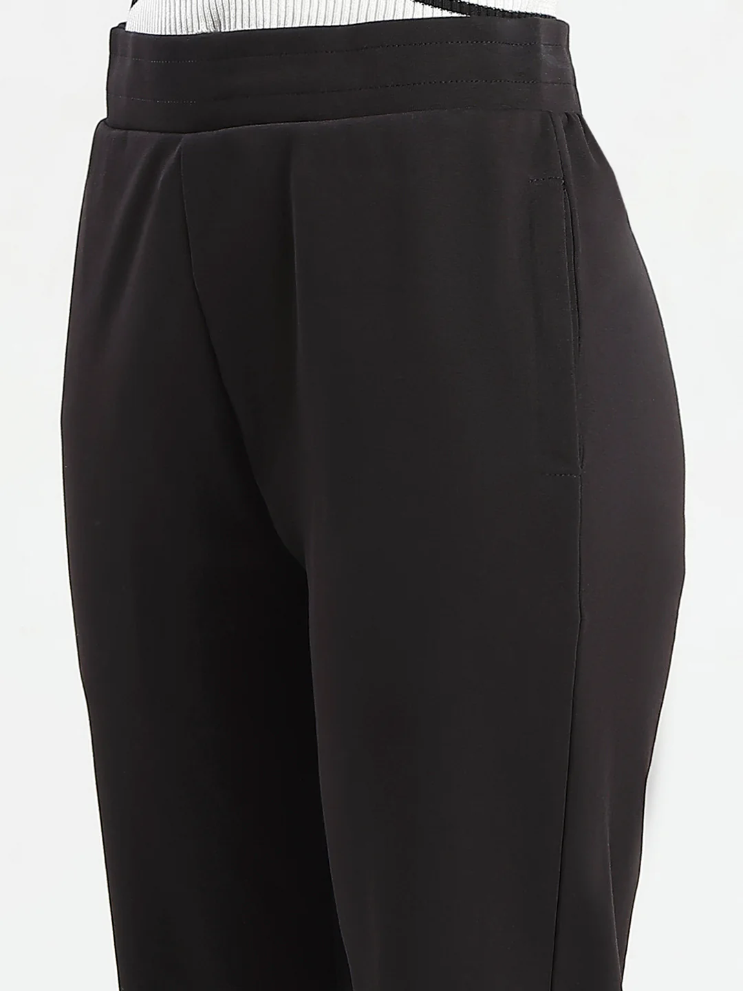 mSECRET Zip Pocket Black Cotton Blend Track Bottoms - Image 6