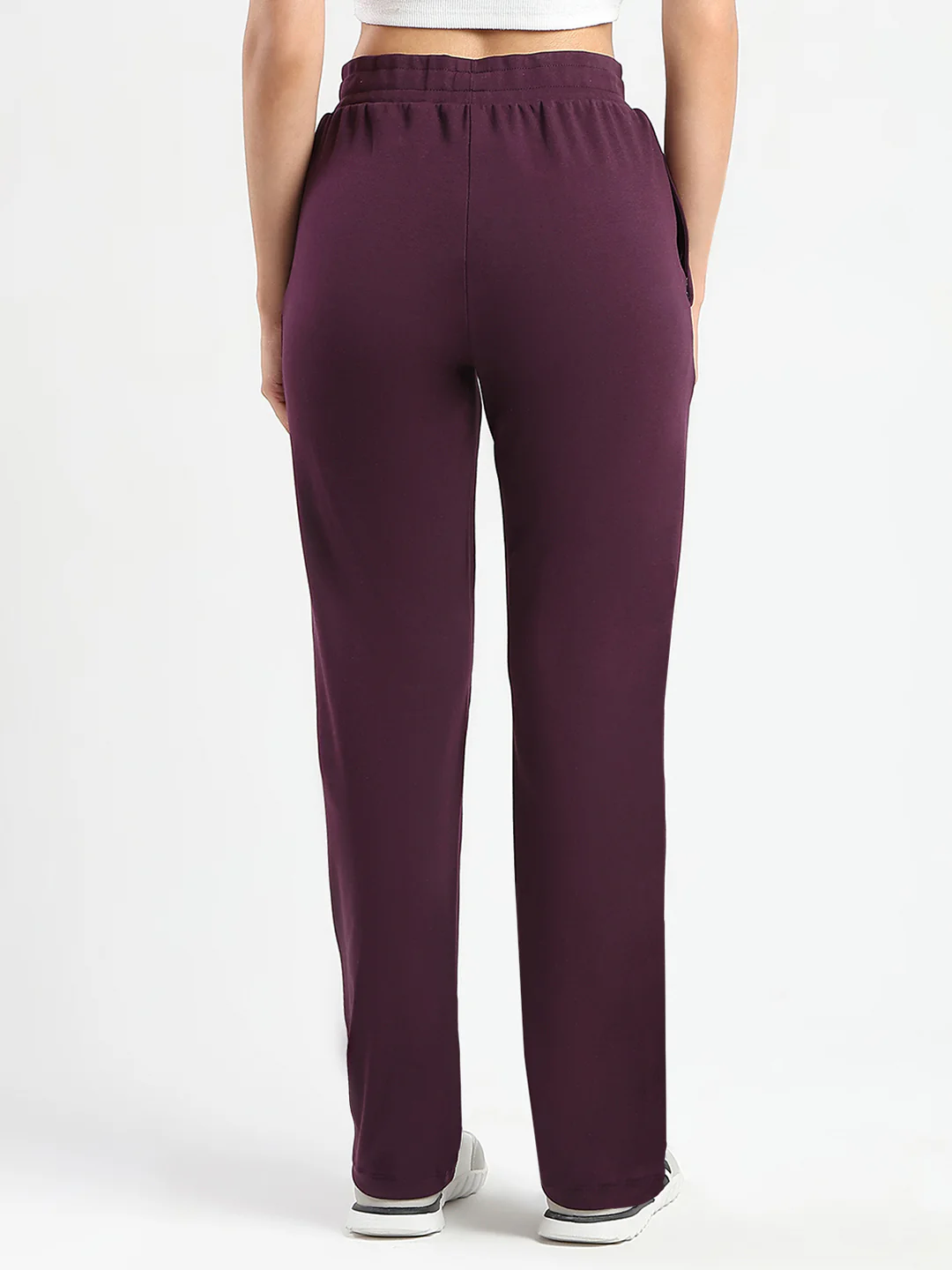 mSECRET Zip Pocket Dark Purple Cotton Blend Track Bottoms - Image 5