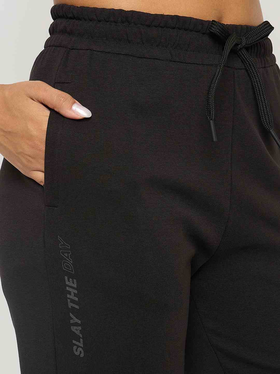 mSECRET Black Elastic Hem Cotton Joggers - Image 6