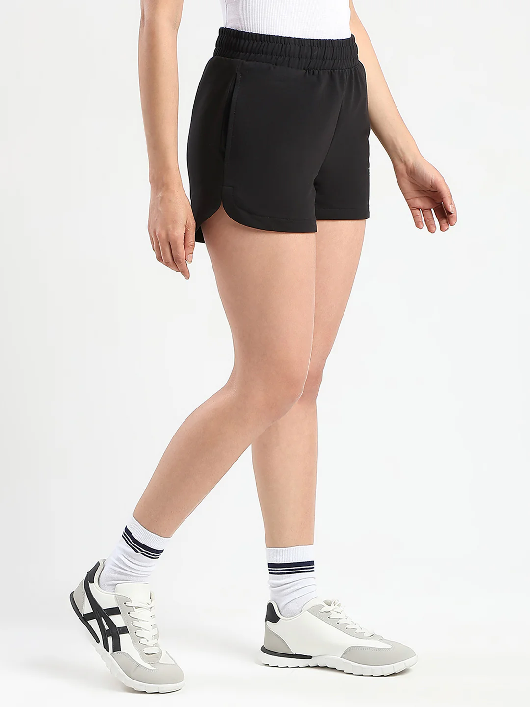 mSECRET Typography Print Black Cotton Blend Shorts - Image 3
