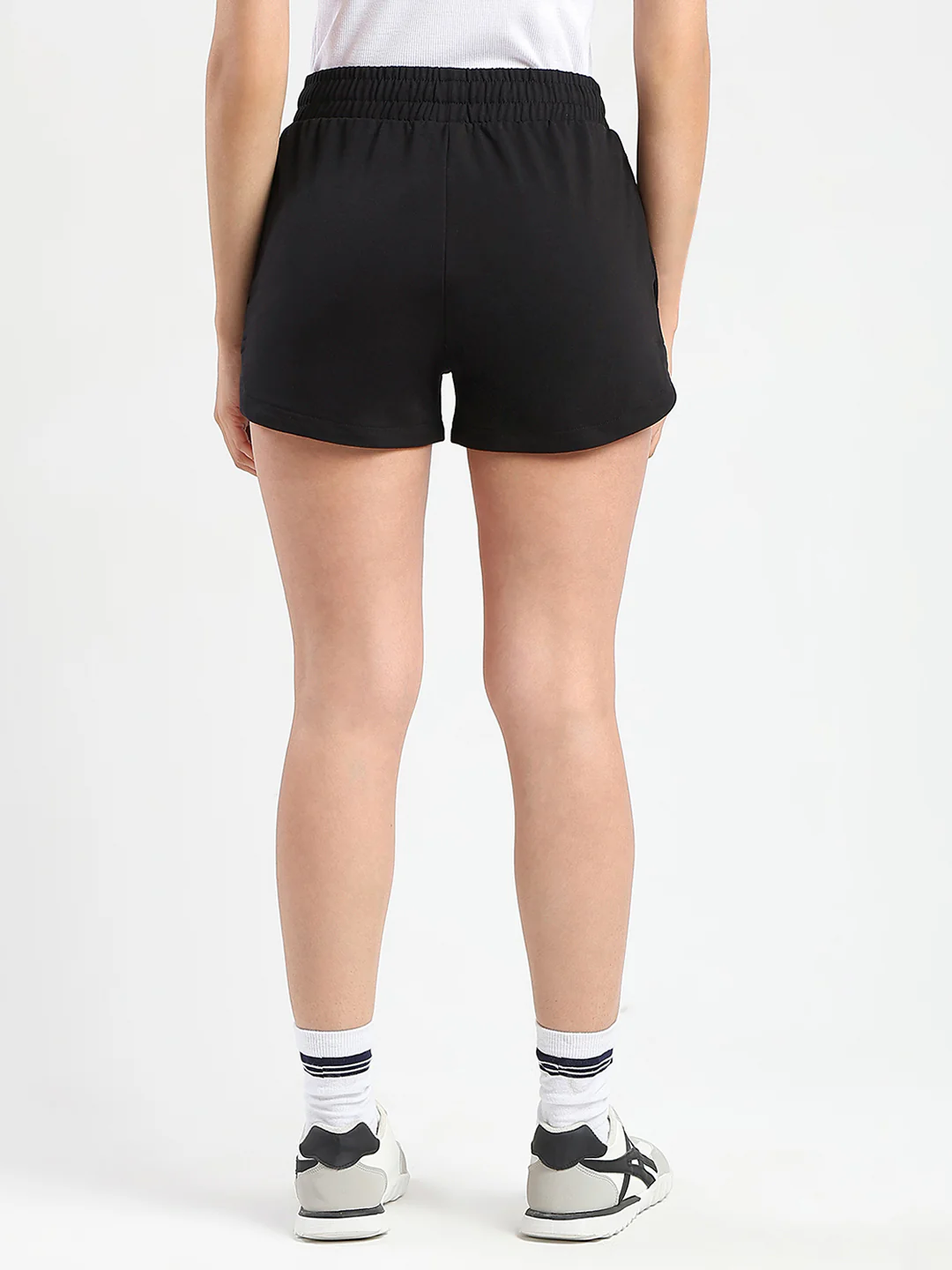 mSECRET Typography Print Black Cotton Blend Shorts - Image 5