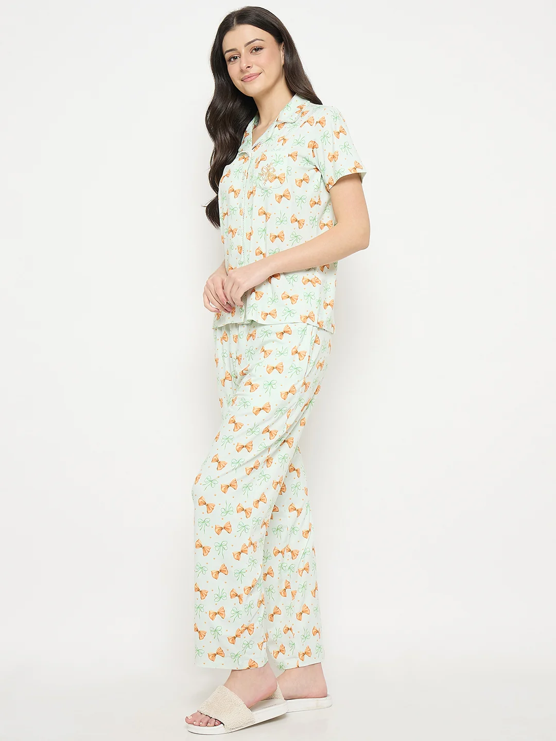 mSECRET Mint Printed Night Suit Set - Image 5