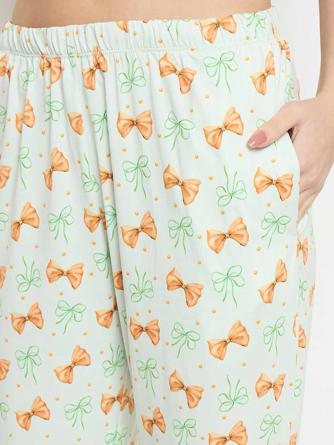 mSECRET Mint Printed Night Suit Set - Image 7
