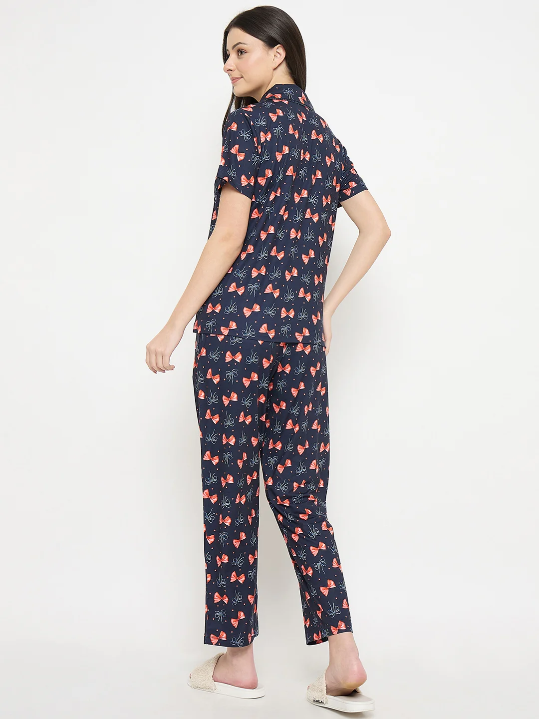 mSECRET Blue Printed Night Suit Set - Image 6