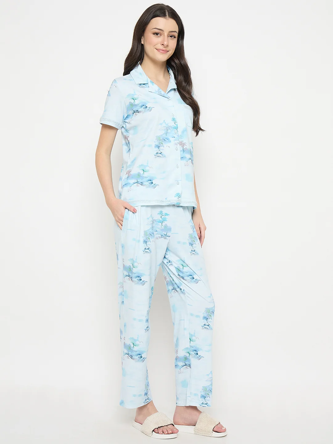 mSECRET Sky Blue Night Suit - Image 5