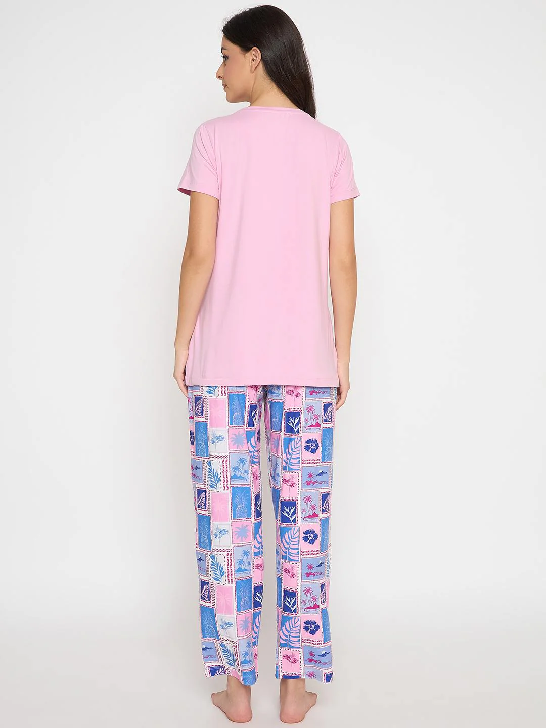mSECRET Graphic Print Top and Bottom Pink Night Suit - Image 6
