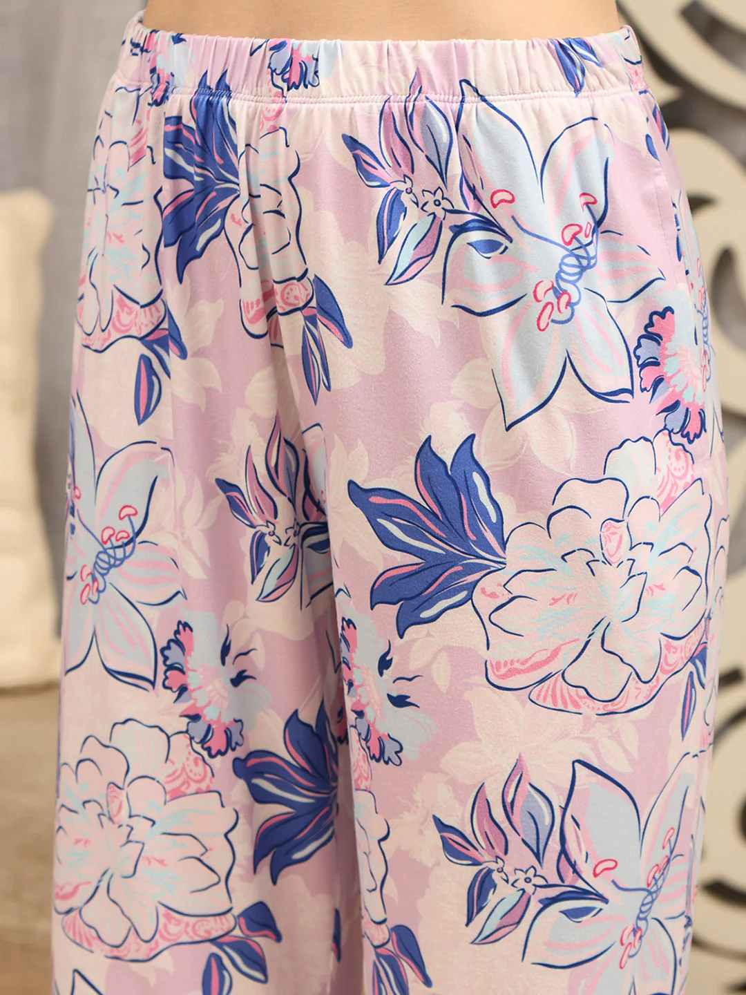 mSECRET Graphic Print Top and Bottom Purple Nightsuit - Image 6