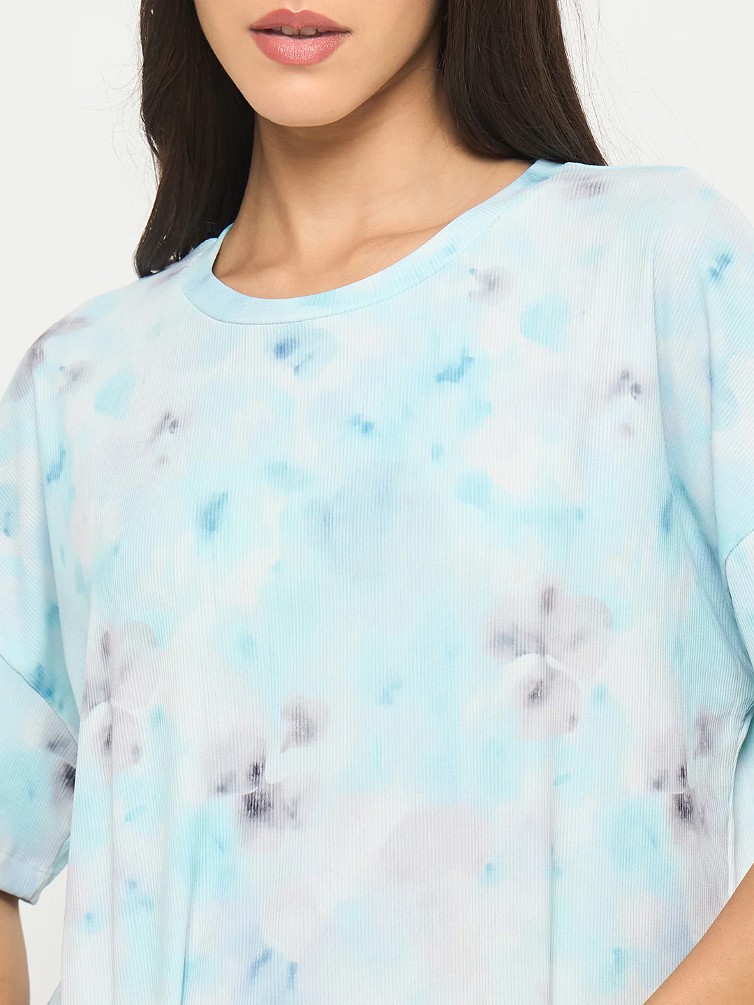 mSECRET Tie and Dye Top and Bottom Aqua Blue Nightsuit - Image 8