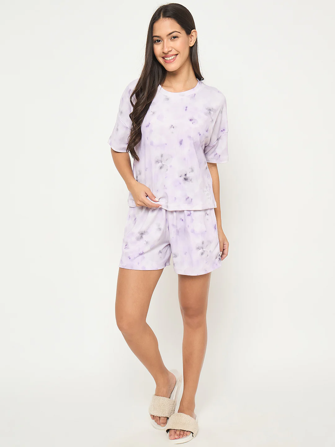 mSECRET Tie and Dye Top and Bottom Lavender Nightsuit