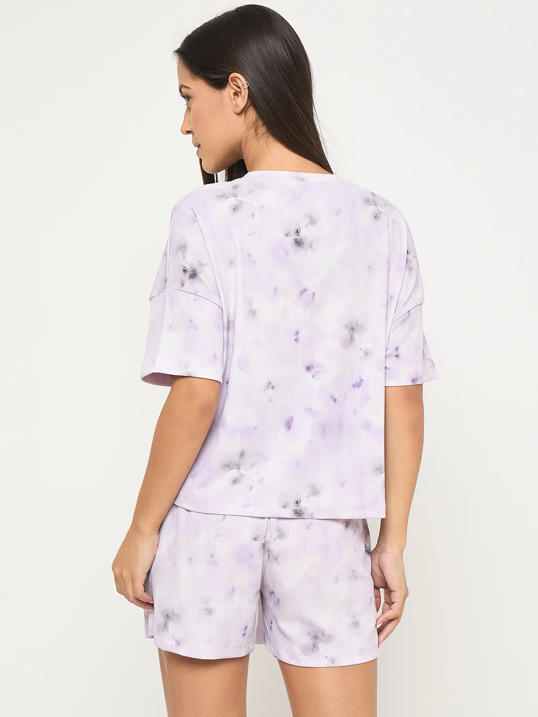 mSECRET Tie and Dye Top and Bottom Lavender Nightsuit - Image 6