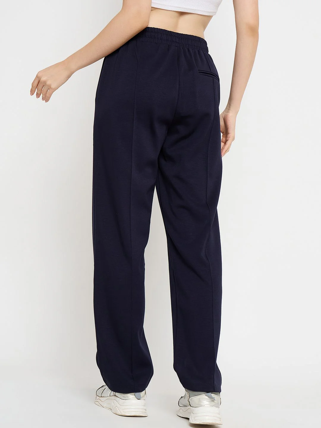 mSECRET Print Detailed Navy Blue Tapered Track Bottoms - Image 6