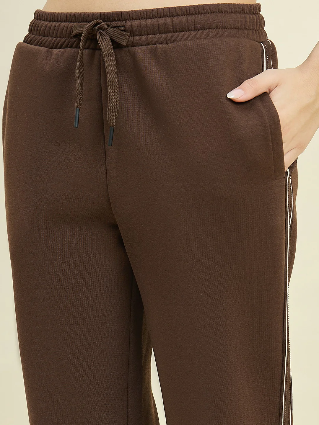 mSECRET Brown Cotton Blend Track Bottoms - Image 7