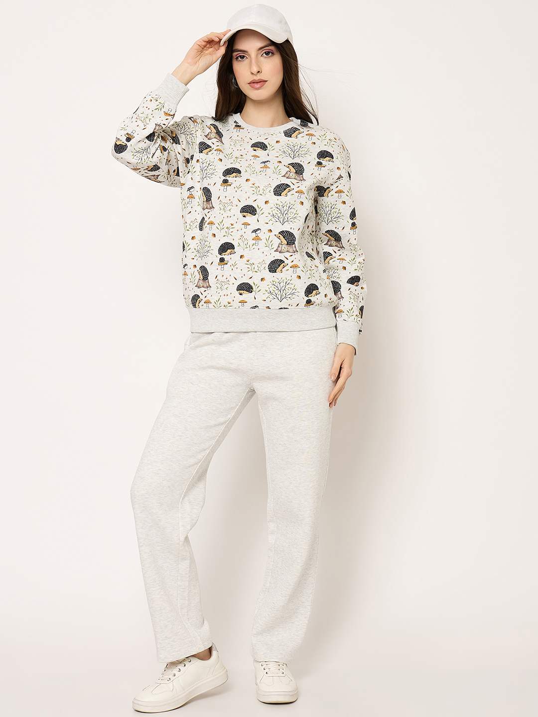 mSECRET Allover Printed Ecru Colour Sweatshirt - Image 2