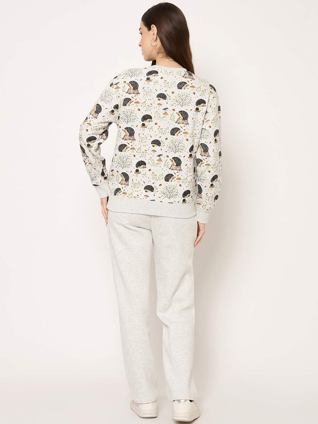 mSECRET Allover Printed Ecru Colour Sweatshirt - Image 6