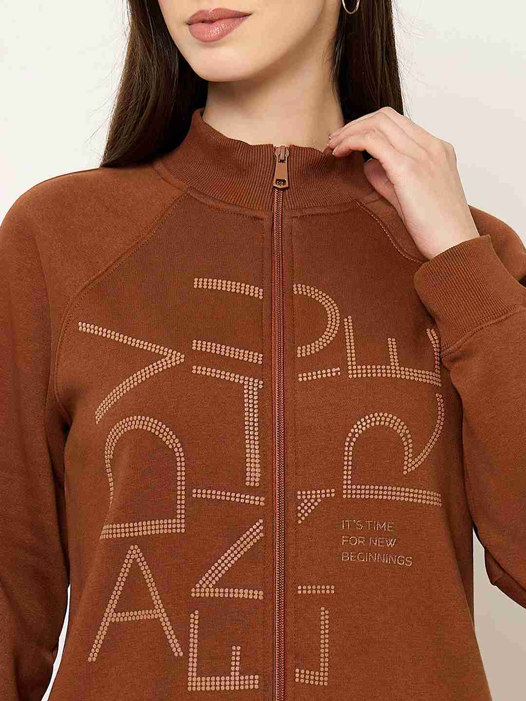 mSECRET Brown Fleece Sweatshirt - Image 7