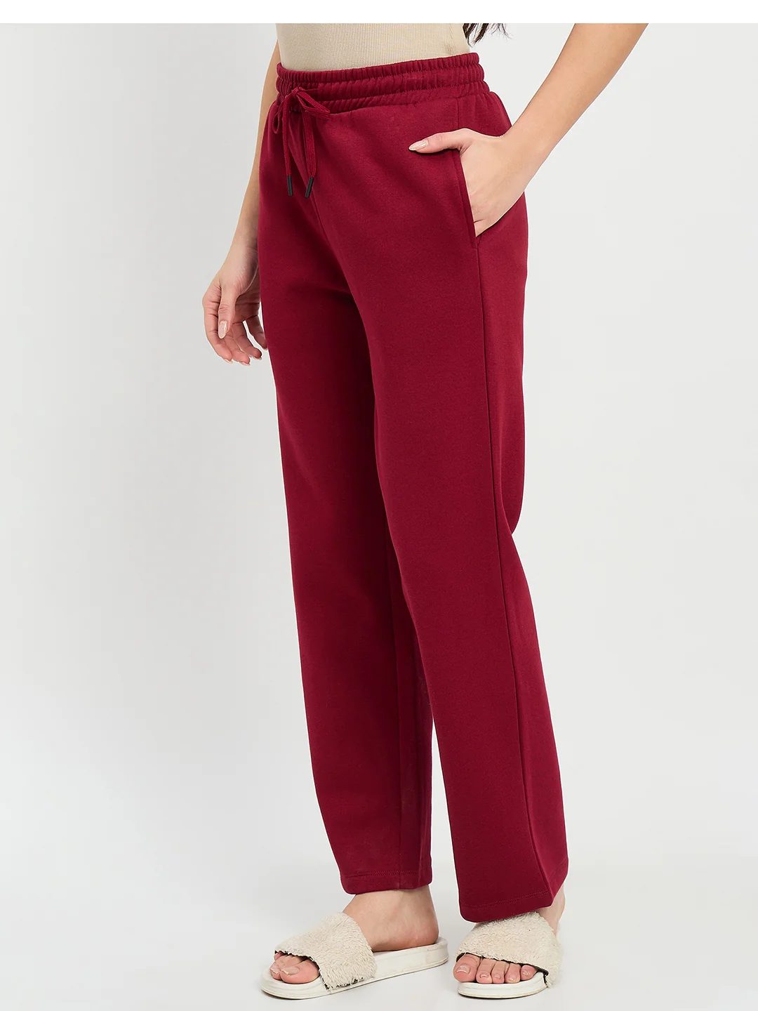mSECRET Maroon Cotton Blend Track Bottoms - Image 5