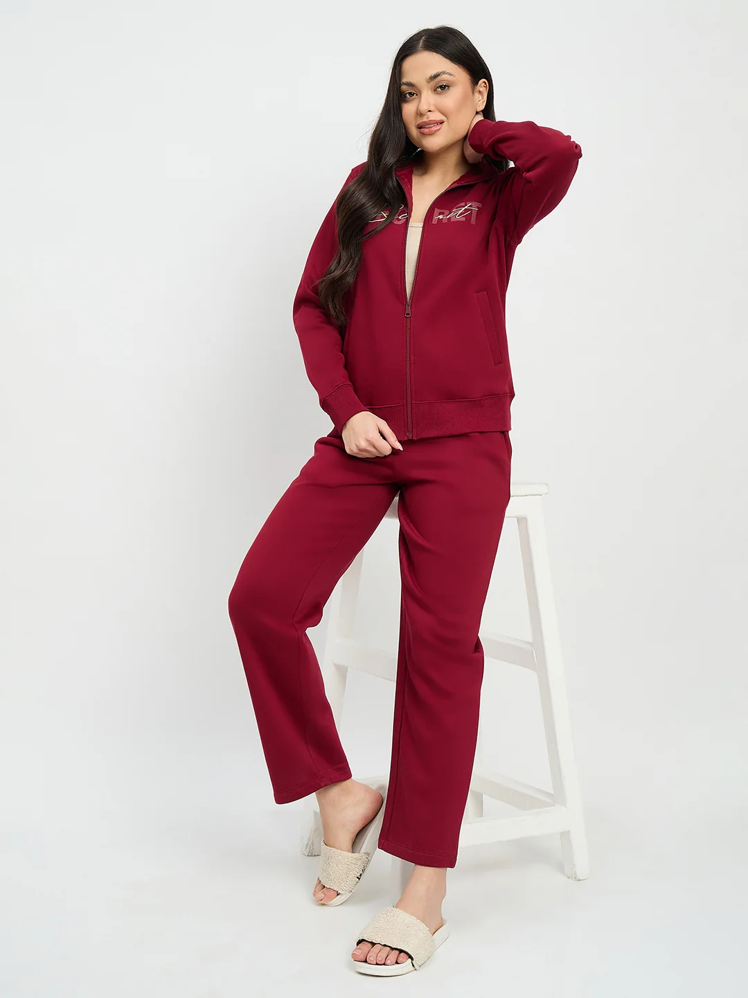 mSECRET Maroon Cotton Blend Sweatshirt - Image 2