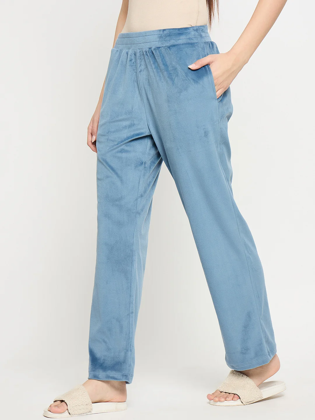 mSECRET Blue Solid Track Bottoms - Image 5