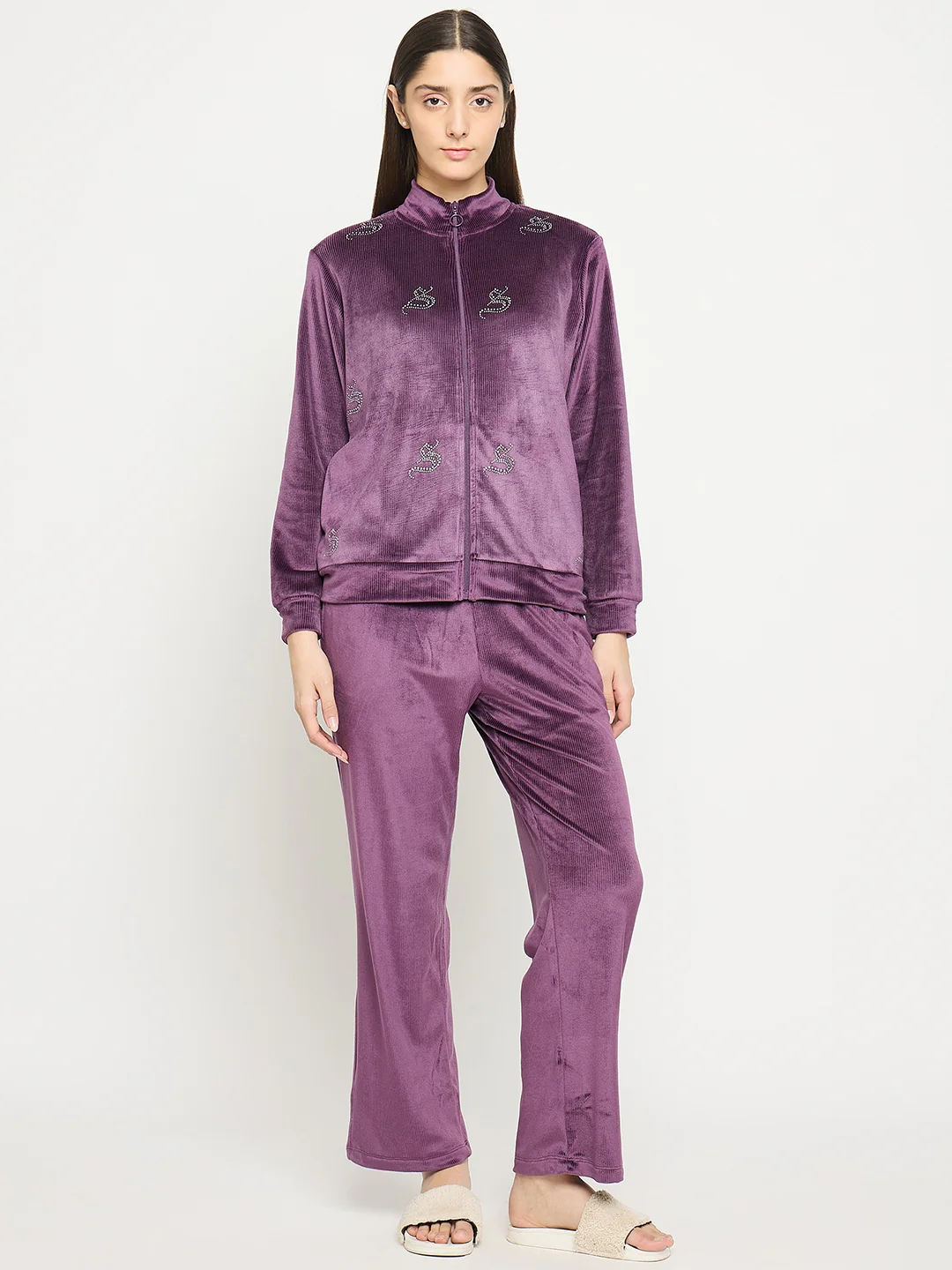 mSECRET Purple Solid Sweatshirt