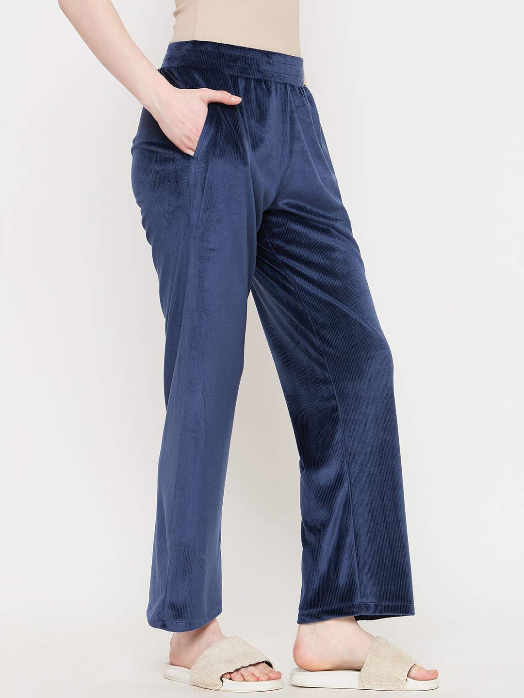mSECRET Solid Blue Track Bottoms - Image 4