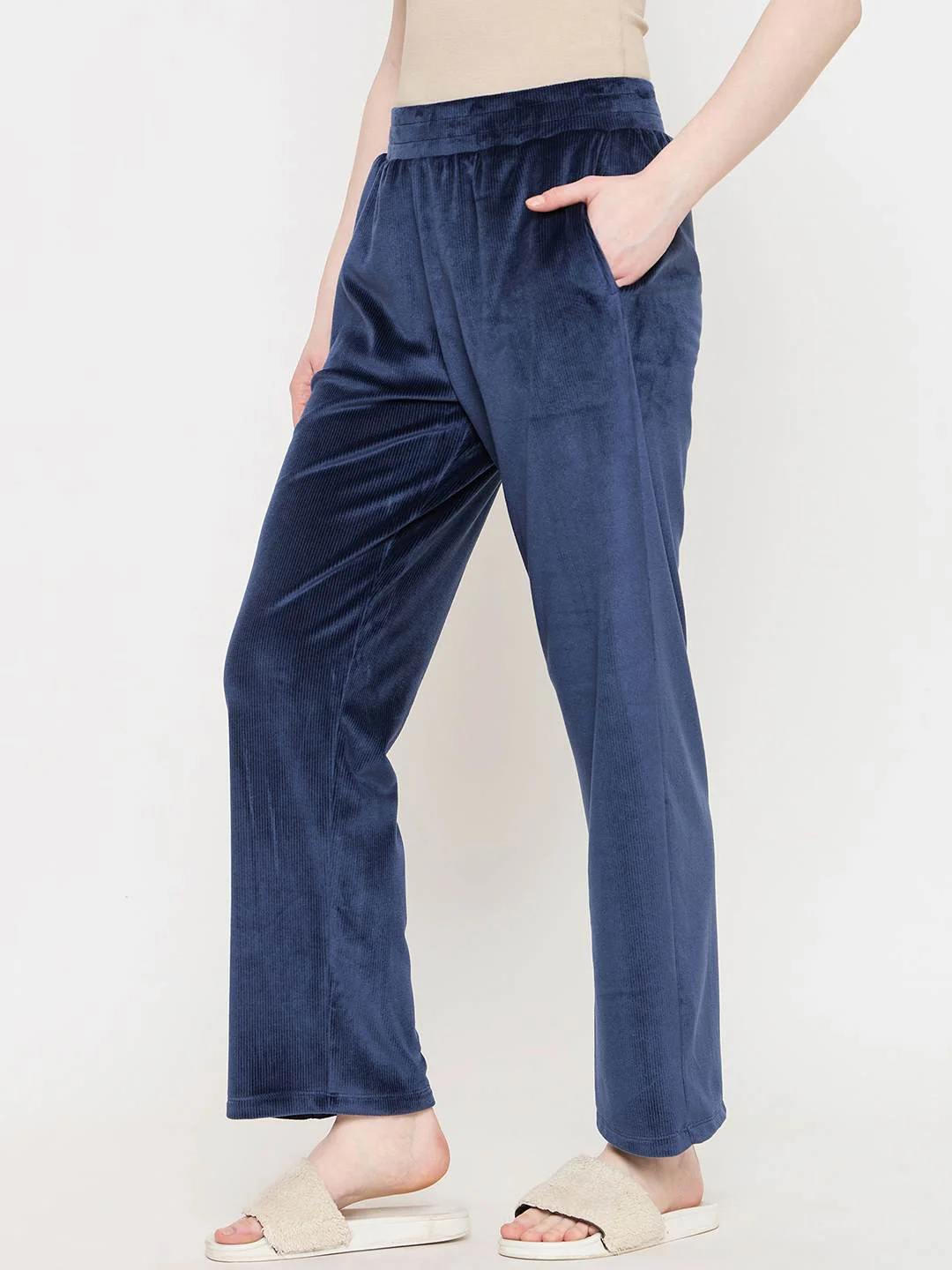 mSECRET Solid Blue Track Bottoms - Image 5