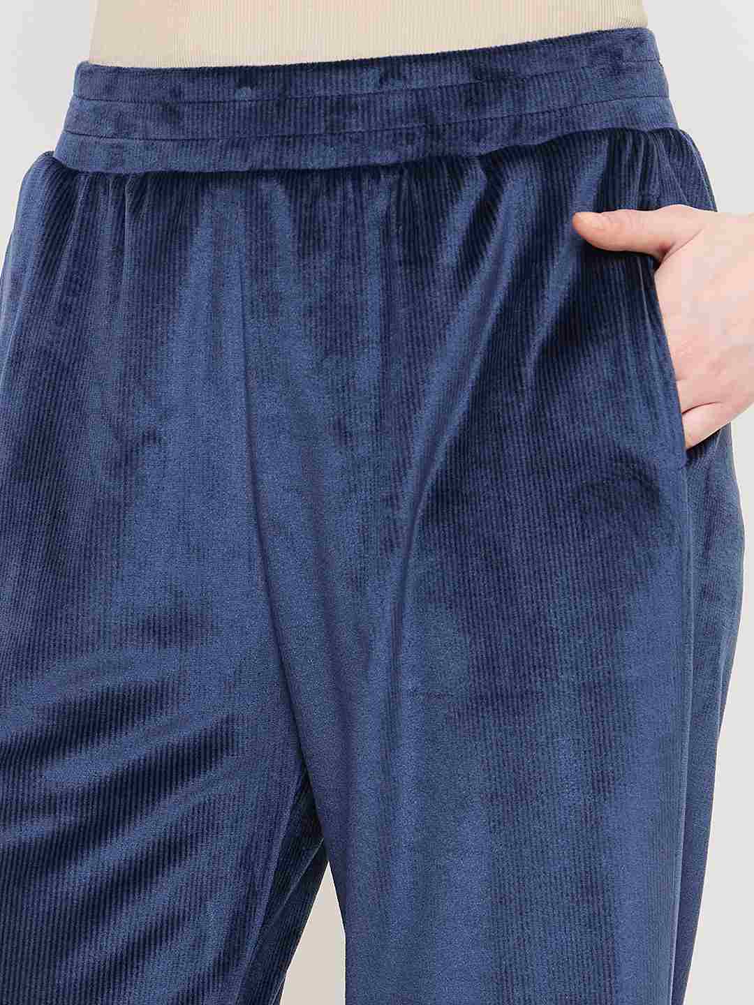 mSECRET Solid Blue Track Bottoms - Image 7