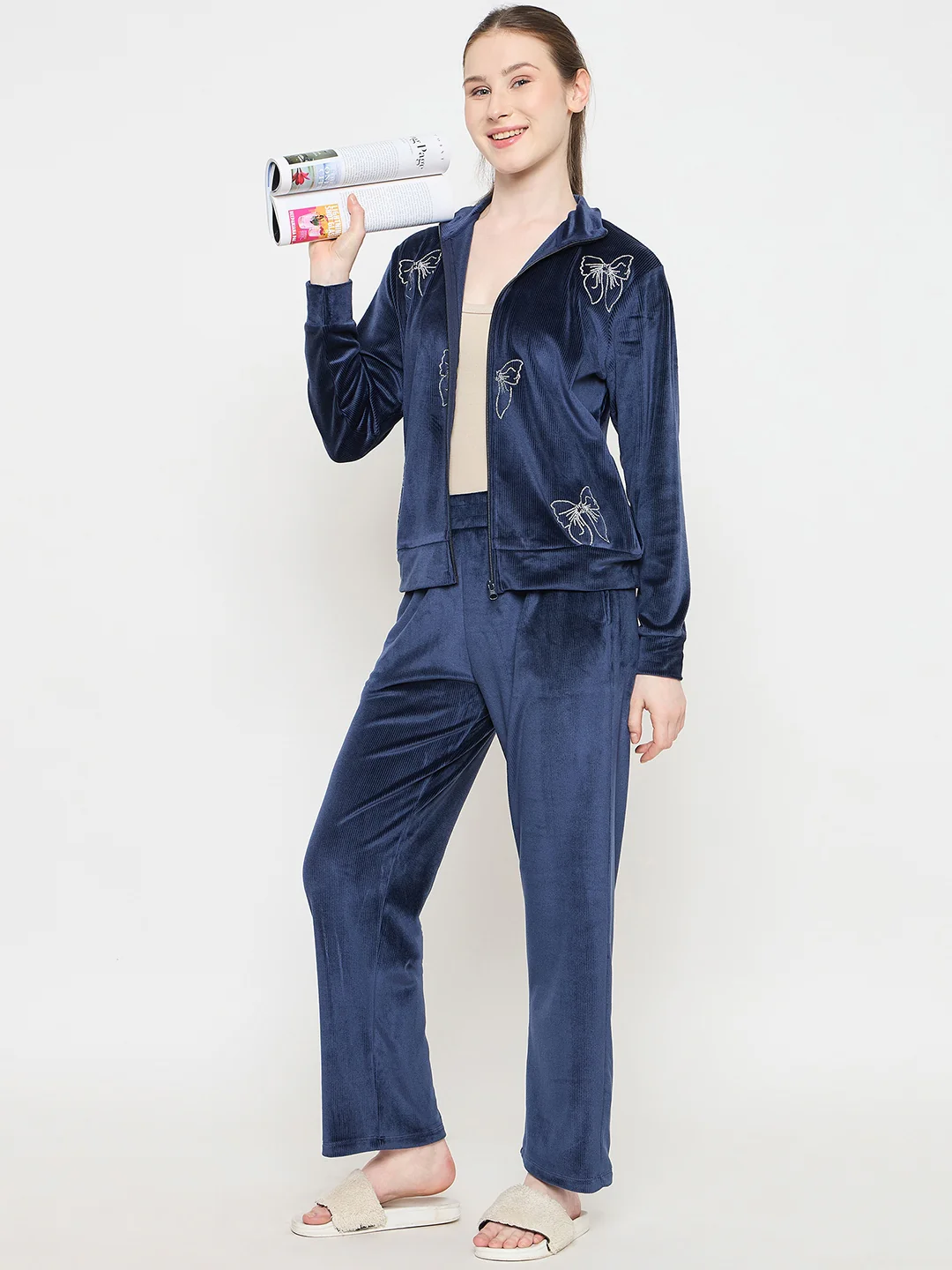 mSECRET Printed Blue Sweatshirt - Image 3
