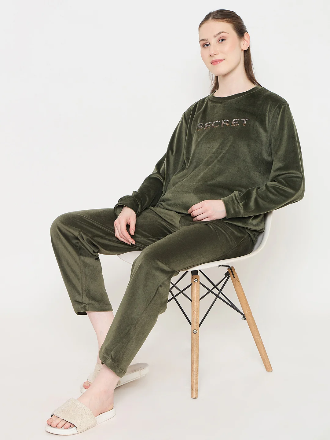 mSECRET Olive Green Winter Track Bottoms - Image 3