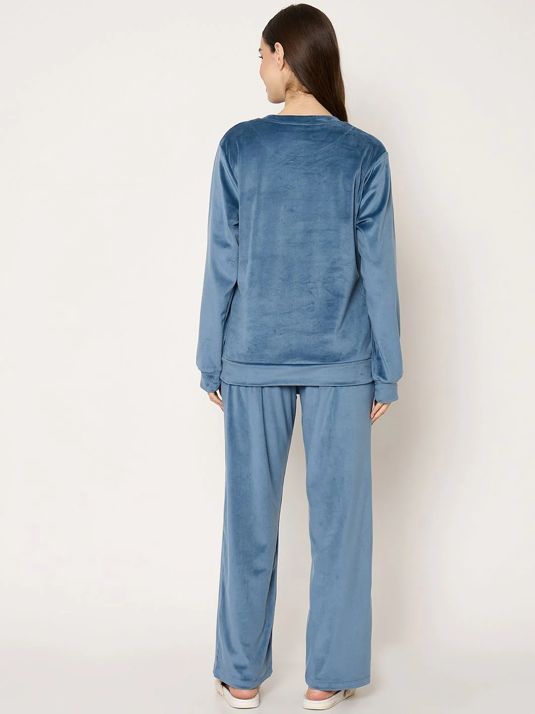 mSECRET Round Neck Embellished Teal Sweatshirt - Image 6
